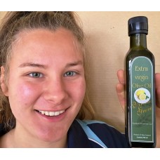 LEMON INFUSED EXTRA VIRGIN OLIVE OIL COLD PRESSED  NOT BIODYNAMIC CERTIFIED 250 ml From Viridis Grove Katikati